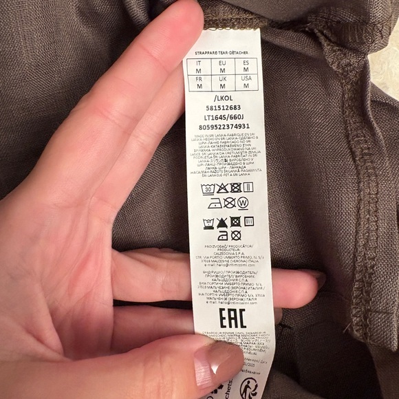 NWT Intimissimi Pure Linen Top in Safari Green - Picture 7 of 9